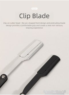GUTCHE Men's Razor, Old Style ABS Stainless Steel Folding Razor for Shaving, Eyebrow Trimming, Face Trimming, Suitable for Beauty Salon and Home  - Image 5