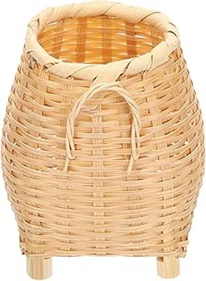 Woven Pen Holder Desk Organizer Rustic Brush Cup Pencil Storage Office Home - Image 1