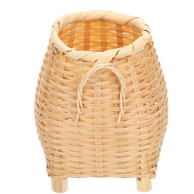 Woven Pen Holder Desk Organizer Rustic Brush Cup Pencil Storage Office Home - Image 2