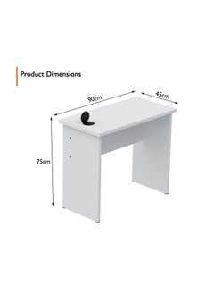 Mahmayi Mahmayi White ST Study Table for Home Schools 90 cm with 51-1H Round Desktop Power Module with USB Slot for Office Desk - Black  - Image 3
