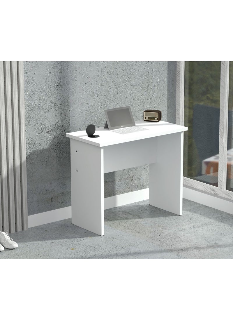 Mahmayi Mahmayi White ST Study Table for Home Schools 90 cm with 51-1H Round Desktop Power Module with USB Slot for Office Desk - Black  - Image 4