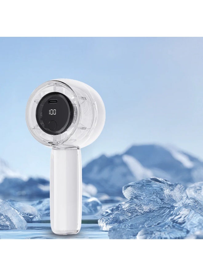 Torima مروحة توريما F-38 البيضاء الصغيرة - مروحة شخصية محمولة قابلة لإعادة الشحن عبر USB بمحرك فائق الهدوء وتدفق هواء قوي، - Image 3