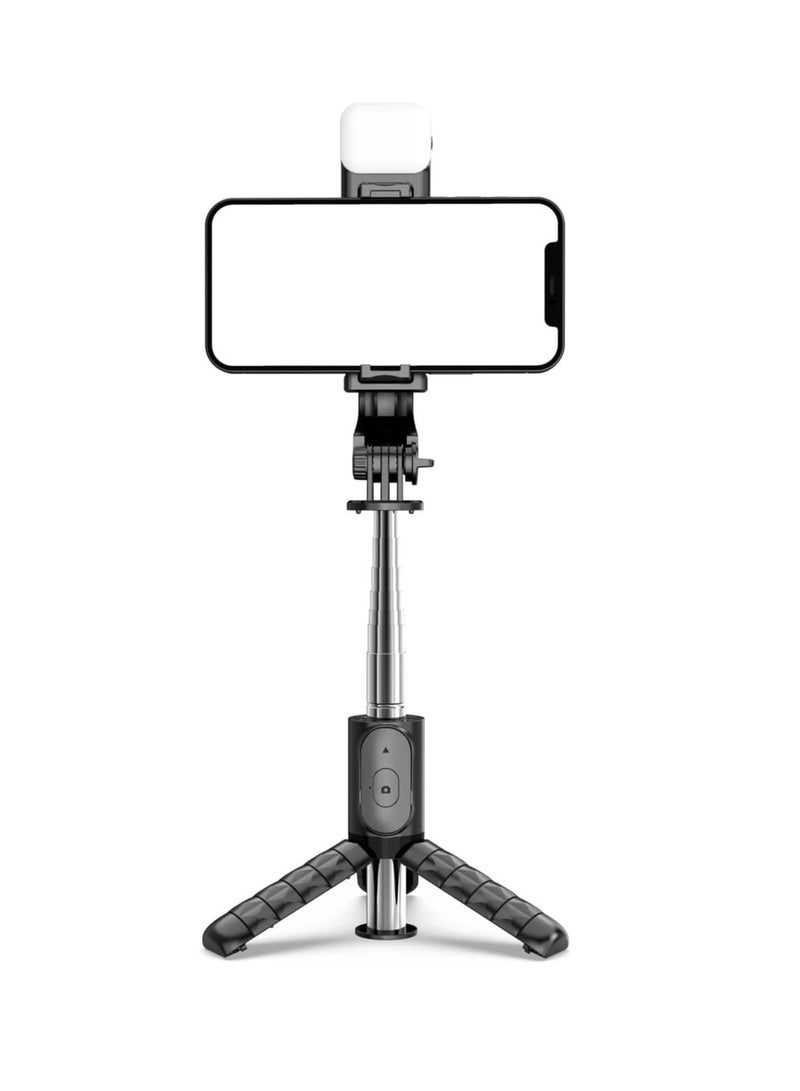 General Selfie Stick with Fill Light - Live All-in-One Multifunctional Portable Tripod |360 degree rotating multi-function light selfie stick with 3 light modes  - Image 1