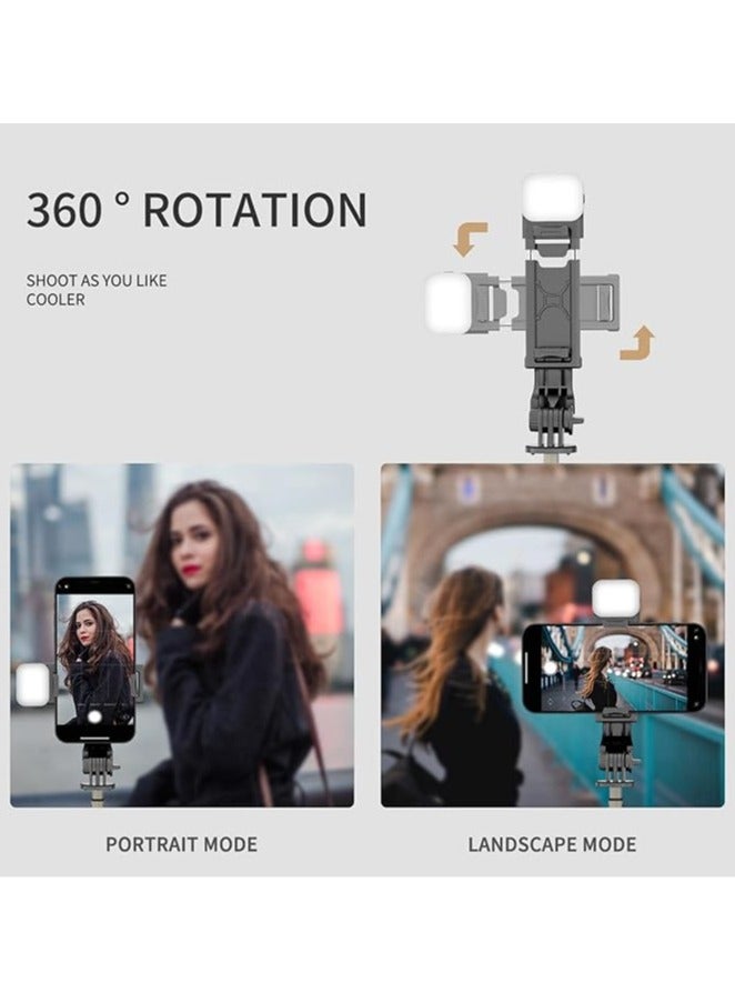 General Selfie Stick with Fill Light - Live All-in-One Multifunctional Portable Tripod |360 degree rotating multi-function light selfie stick with 3 light modes  - Image 3