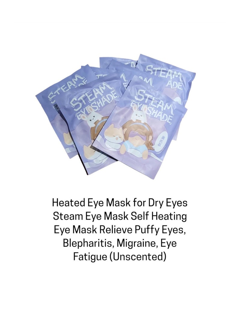 SYOSI 10 Pcs Steam Eye Mask for Relief Eye Fatigue Disposable Hot Sleep Eye Masks  - Image 3