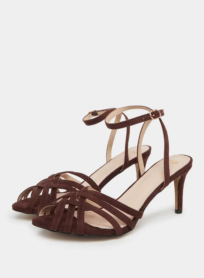 ستايلي صندل بكعب ستيليتو ورباط