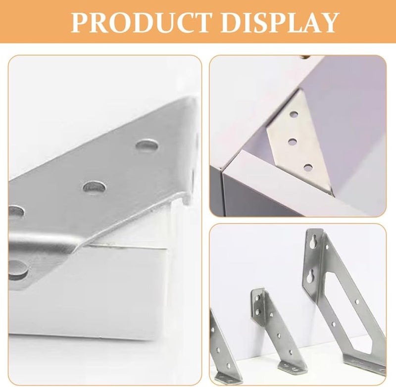 Heavy Duty Stainless Steel Angle Brackets 10pcs Corner Braces For Kitchen Cabinet - Image 5