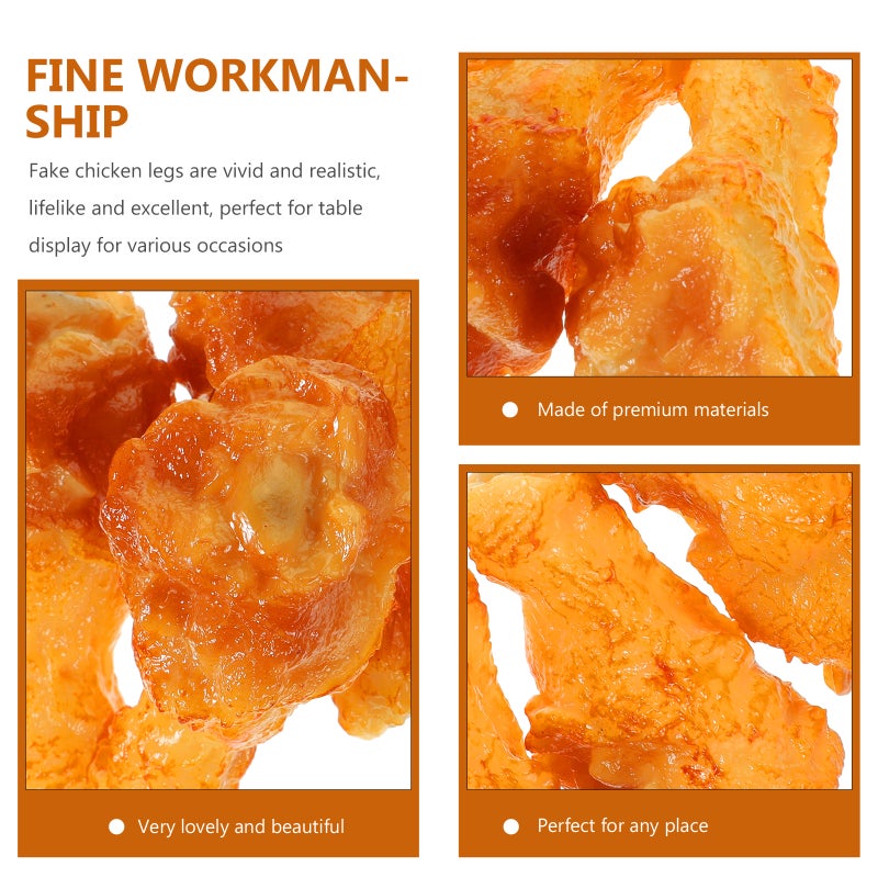 8 pcs Simulated Chicken Leg Fake Artificial Chicken Fake Chicken Decoration Chicken Leg Models - Image 5