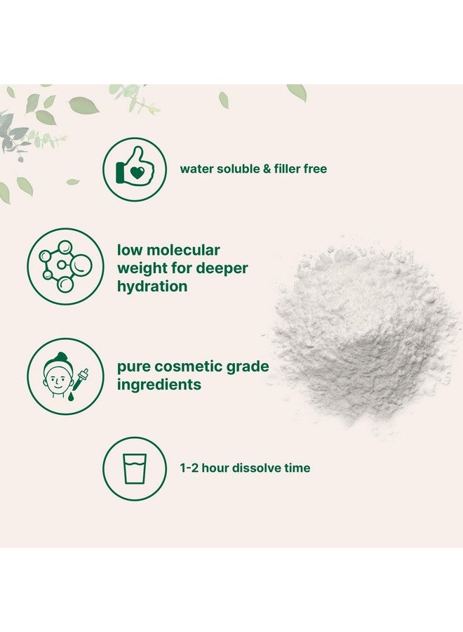 Micro Ingredients مسحوق سيروم حمض الهيالورونيك من مايكرو إينغريدينتس، 100 جرام | وزن جزيئي منخفض، درجة تجميلية | مكملات دعم ترطيب البشرة والرطوبة | نباتي، قابل للذوبان في الماء (خلال 2 ساعة) - Image 4