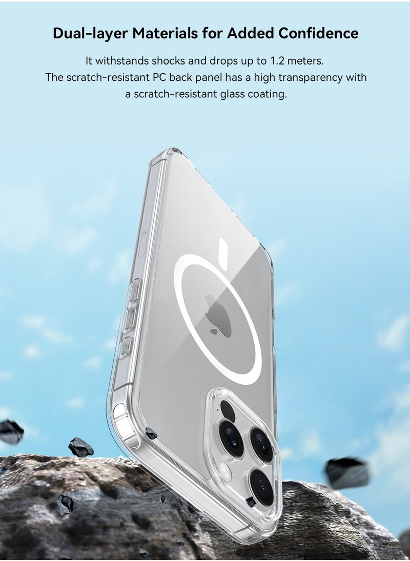Devia iPhone 16 Pro Max MagSafe Case Magnetic Case 1.2m Drop Test Certified; Made of high quality TPU+PC materials with built-in magnet to ensure precise alignment with the phone