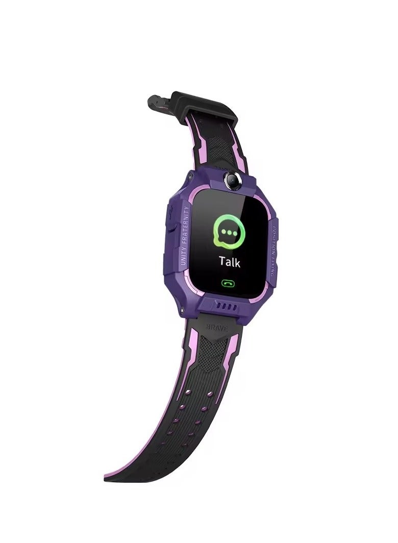Kid's Smartwatch With Sim Card Photo Waterproof Kids Gift Purple - Image 3