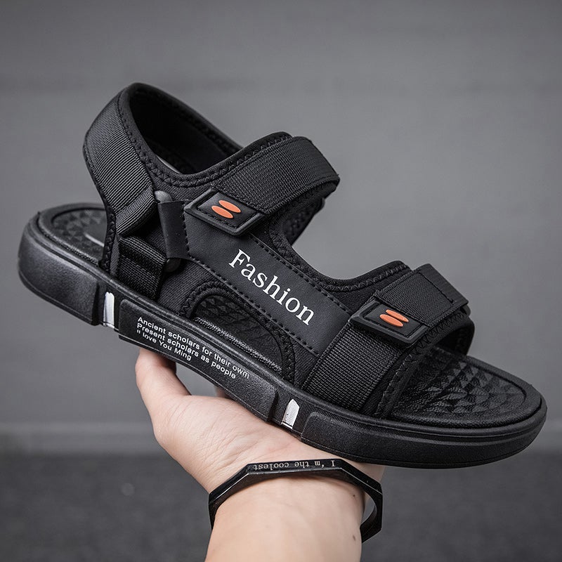 Boys Sandals 2023 Summer New Soft Sole Casual Sandals Big Kids Boys Beach Shoes Summer Childrens Shoes Black [main picture]] - Image 1