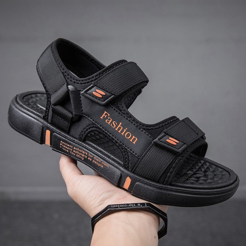 Boys Sandals 2023 Summer New Soft Sole Casual Sandals Big Kids Boys Beach Shoes Summer Childrens Shoes Black [main picture]] - Image 2