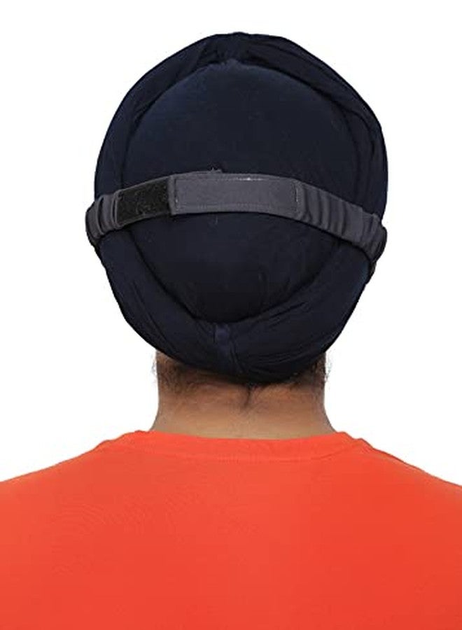 بسماد قناع بسماذ ثلاثي الطبقات من مزيج القطن المسامي مع شريط مطاطي مناسب للعمامة، لون رمادي داكن، عبوة من قطعتين - Image 3