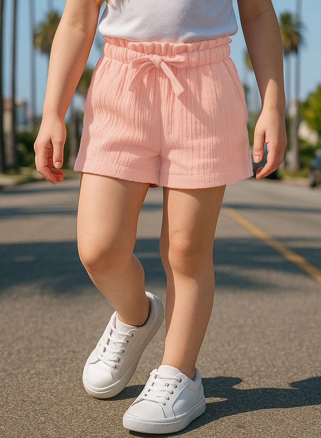 Yvowming 3 Pack Girls Shorts Pants Casual Linen Cotton Shorts for Toddler Girls Kids Summer Clothes (Ages 4-12), Multicolor, 7-8 Years - Image 2