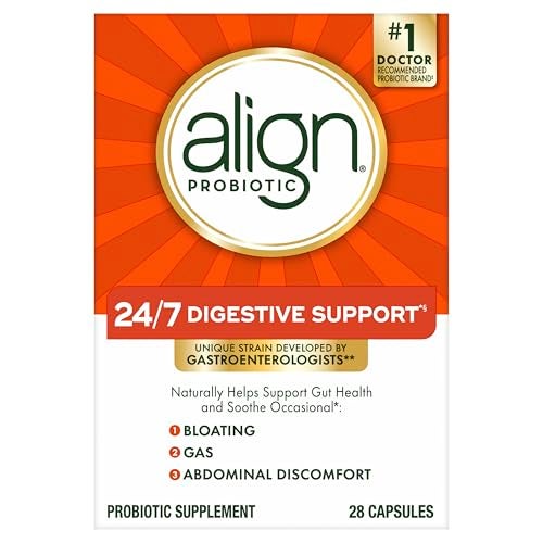 Align Probiotic Probiotics for Women and Men Daily Probiotic Supplement for Digestive Health 1 Recommended Probiotic by Doctors and Gastroenterologists 28 Capsules