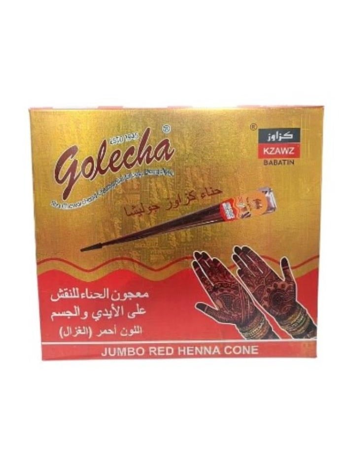 Golecha Small henna cone consisting of 12 pieces, deer red color