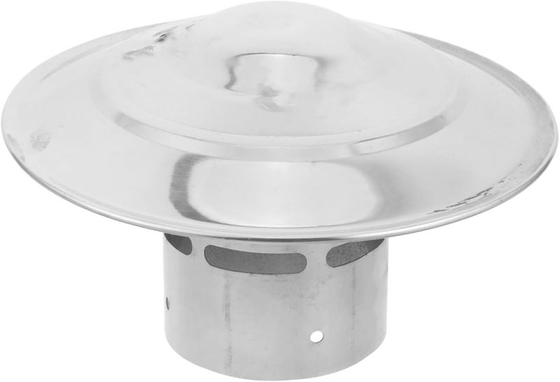 VOSAREA Stainless Steel Rain Chimney Cover for Fireplace Chimney Round Cone Top Vent Cap with All-Weather Protection and Easy to Install Design - Image 1