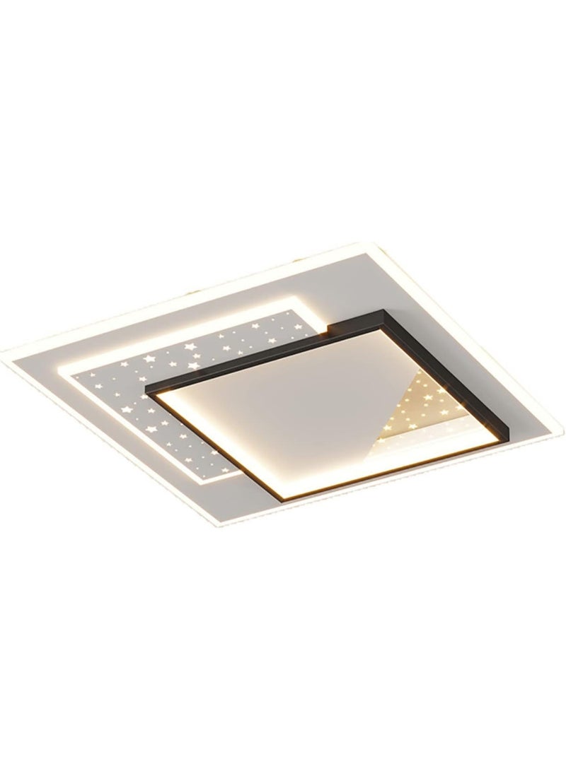 Modern LED Ceiling Light Fixture – Three-Color Dimmable Star Design Lamp for Bedroom, Living Room & Home Décor | Stylish Square Modern Lighting with 50W Brightness for 15–20㎡ Spaces - Image 1