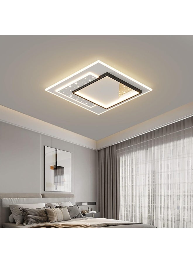 Modern LED Ceiling Light Fixture – Three-Color Dimmable Star Design Lamp for Bedroom, Living Room & Home Décor | Stylish Square Modern Lighting with 50W Brightness for 15–20㎡ Spaces - Image 2