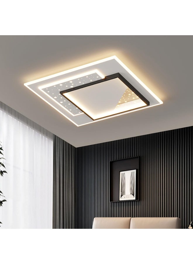Modern LED Ceiling Light Fixture – Three-Color Dimmable Star Design Lamp for Bedroom, Living Room & Home Décor | Stylish Square Modern Lighting with 50W Brightness for 15–20㎡ Spaces - Image 3