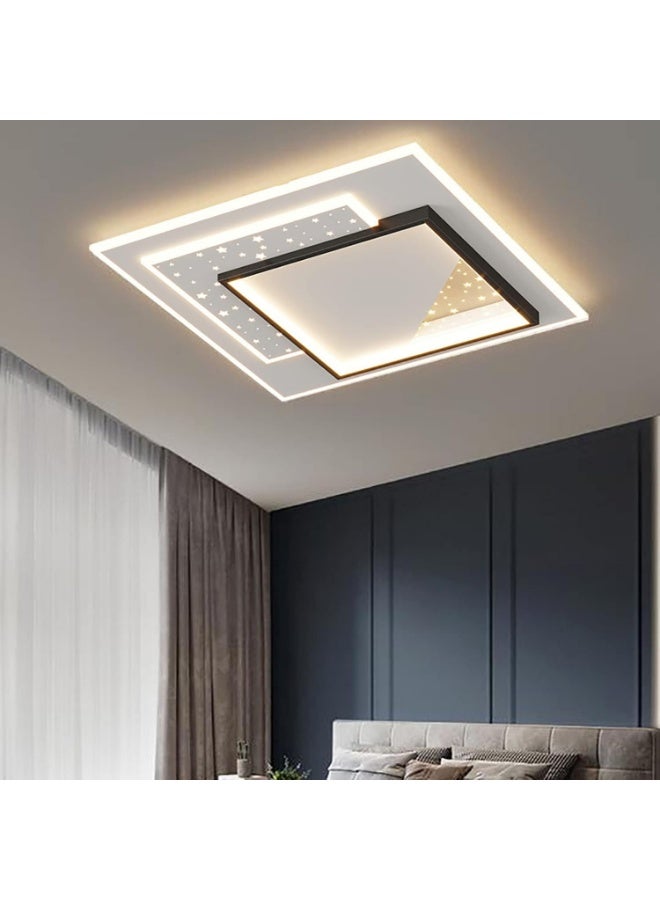 Modern LED Ceiling Light Fixture – Three-Color Dimmable Star Design Lamp for Bedroom, Living Room & Home Décor | Stylish Square Modern Lighting with 50W Brightness for 15–20㎡ Spaces - Image 4