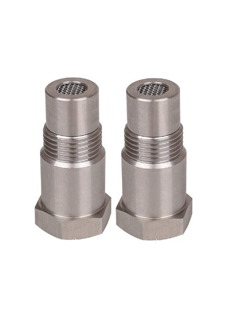 2PCS M18 x 1.5 Car O2 Oxygen Sensors Protective Plug Adapter Stainless Steel Engine Light Eliminator Adapter With Filter