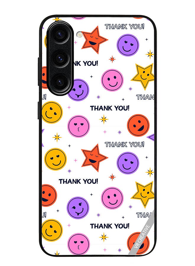 VR CREATIVE Protective Case Cover For Samsung Galaxy S23 Plus Thank You Seamless Design Multicolour - Image 1