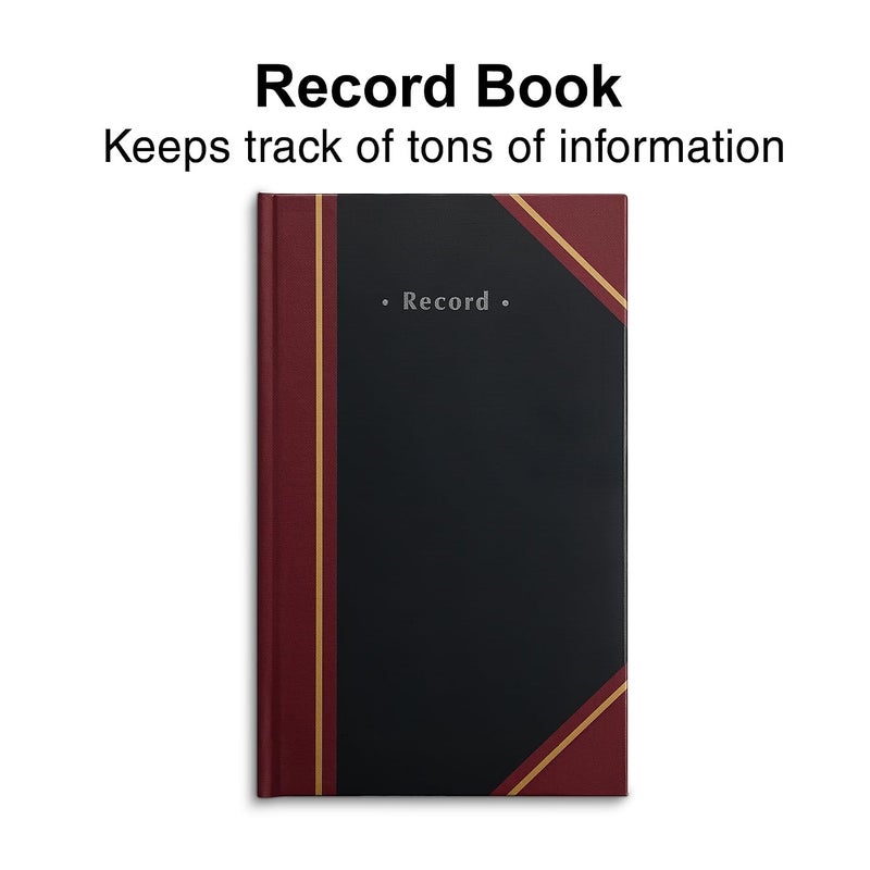 Staples Black Record Book, Hardbound, 300 Numbered Pages, 11-3/4" x 7-1/4", Durable Sewn Binding Notebook for Logs, Records & Noteâ€‘Taking - Image 5