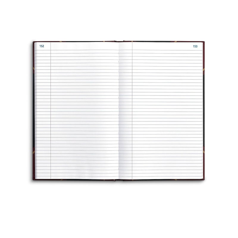 Staples Black Record Book, Hardbound, 300 Numbered Pages, 11-3/4" x 7-1/4", Durable Sewn Binding Notebook for Logs, Records & Noteâ€‘Taking - Image 4