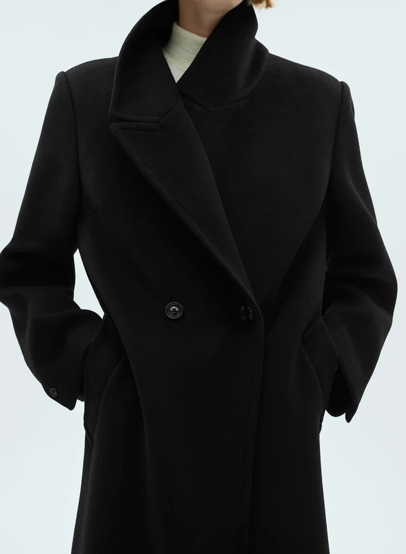MANGO Lapels Wool Coat