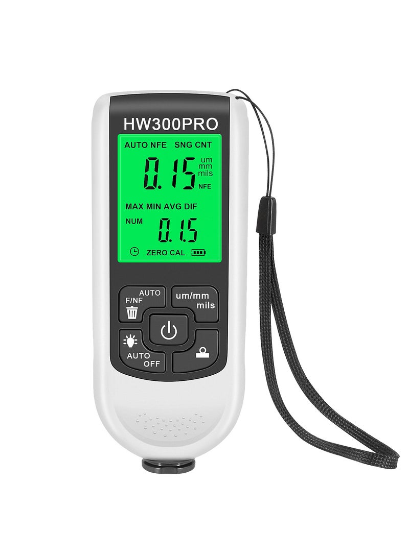 0-2000UM Thickness Gauge High Precise LCD Digital Automobile Film Thickness Meter - Image 2