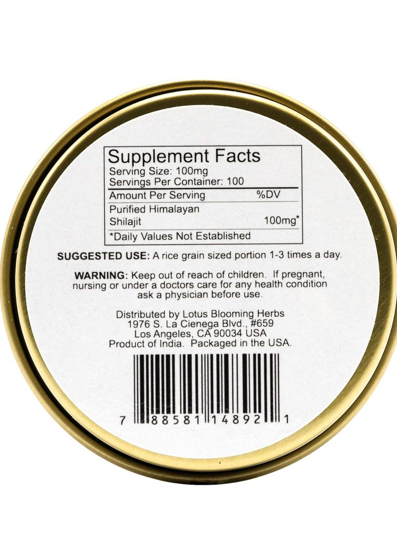 Lotus Blooming Herbs Authentic Shilajit Supports Healthy Energy, Stamina & Strength 10 Grams 100 Servings  - Image 3