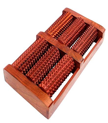 BANCROFT Wooden Foot Massager, 6 Roller Manual Massage Tool for Pain Relief, Stress Relief & Acupressure, Back, Neck, Shoulders & Legs - Image 5
