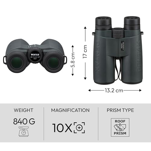 Pentax 10x50 Z-Series ZD WP Binoculars, Dark Green - Image 3