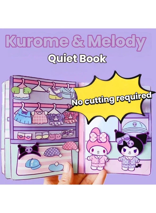 Kurome and Melody Quiet Book No Cut Hassle Free DIY Toy Spark Endless Fun and Creativity for Kids - Image 1