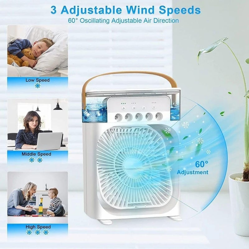 JRS TRADERS JRS portable table top air conditioner kitchen fans for home cooking emergency light with duet mini powerful personal table cooling mini air cooler for room cooling - Image 3