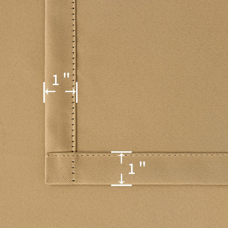 BGment الستائر الجيب وتبادل التبويب الظهر لستائر غرفة النوم - الغرفة المعزولة الحرارية الستائر المظلمة لغرفة المعيشة 2 لوحات ستارة نافذة (52 × 84 بوصة khaki) - Image 5