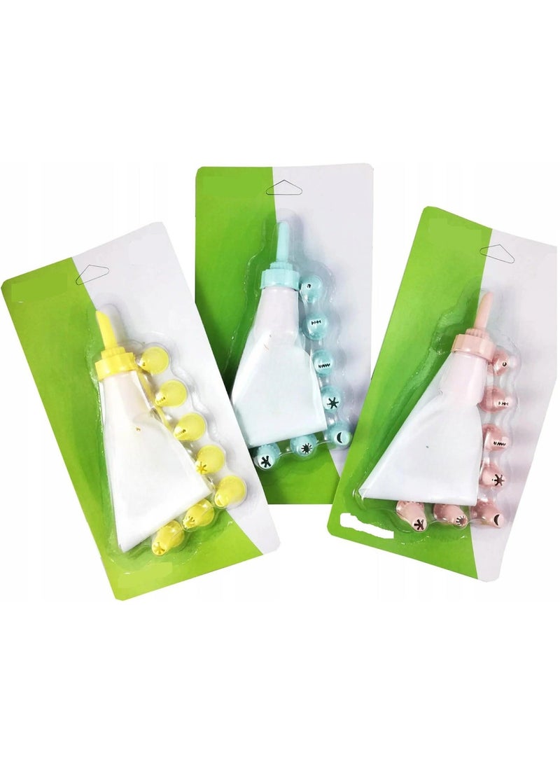 8-Nozzle Set with Piping Bag - Piping bag for cakes, frosting, and homemade cake decorating tools, dishwasher safe - Ideal for decorating cakes, pastries, and cupcakes - Image 1