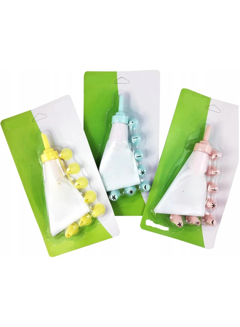 8-Nozzle Set with Piping Bag - Piping bag for cakes, frosting, and homemade cake decorating tools, dishwasher safe - Ideal for decorating cakes, pastries, and cupcakes - Image 2
