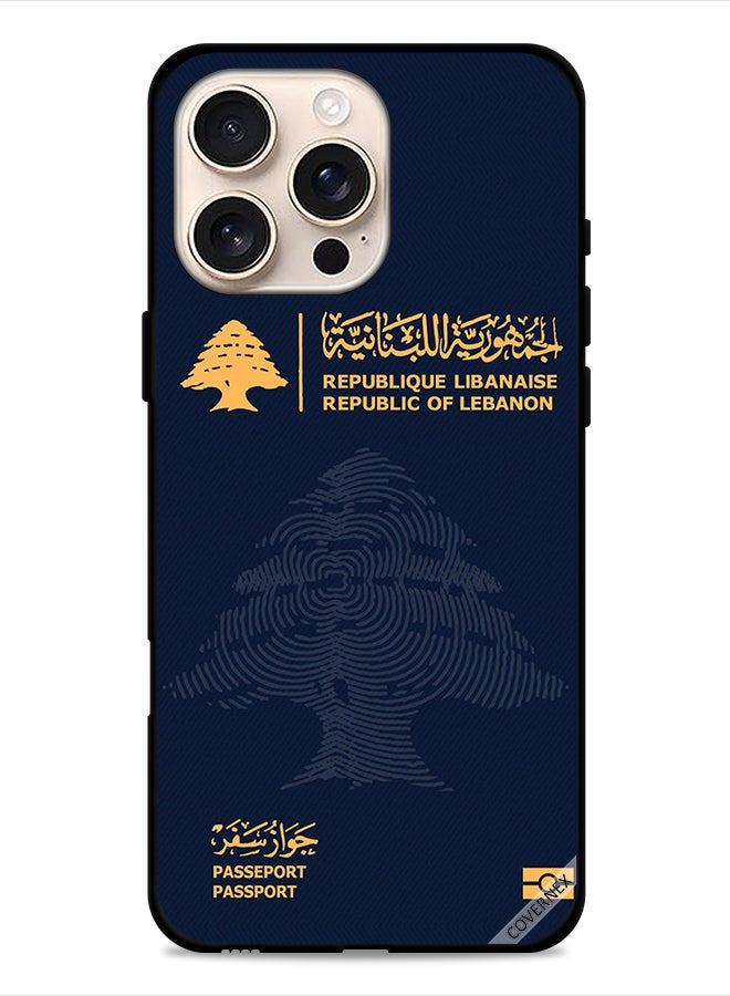 Covernex غطاء حماية آبل آيفون 16 برو ماكس جواز سفر لبنان - Image 1