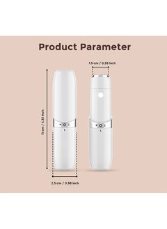 MAANGE Electric Epilators with Smart Light, Mini Dry Cell Battery Version Facial Hair Remover, Face Razors for Women (White)  - Image 2