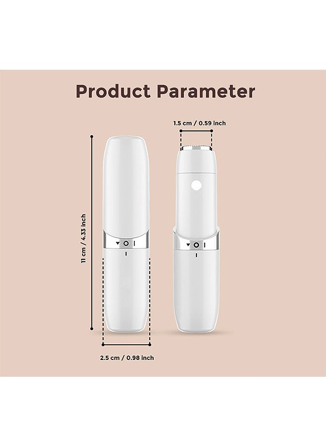 MAANGE Electric Epilators with Smart Light, Mini Dry Cell Battery Version Facial Hair Remover, Face Razors for Women (White)  - Image 2