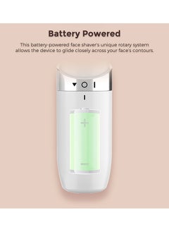 MAANGE Electric Epilators with Smart Light, Mini Dry Cell Battery Version Facial Hair Remover, Face Razors for Women (White)  - Image 5