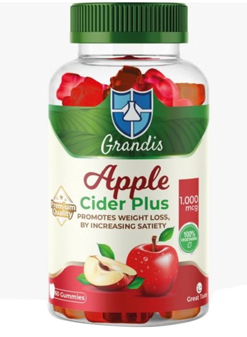 Grandis Apple Cider Plus Gummies, 1000 mcg, 60 Count