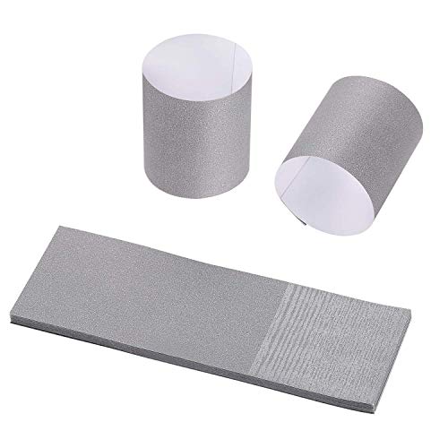 Gmark Paper Napkin Band Box of 500 Paper napkin rings self adhesive Grey GM1106A