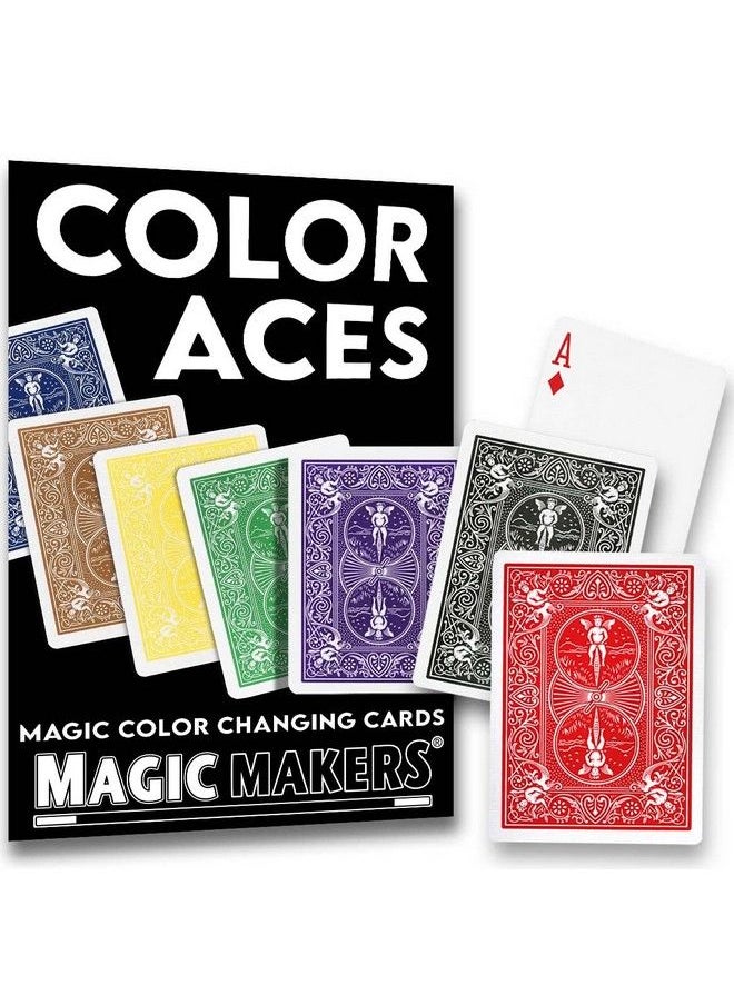 MAGIC MAKERS Color Aces The Ultimate Color Changing Card Trick  - Image 1
