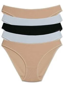 pierre cardin Women's Cotton High Leg Brief 5-Pack Panties