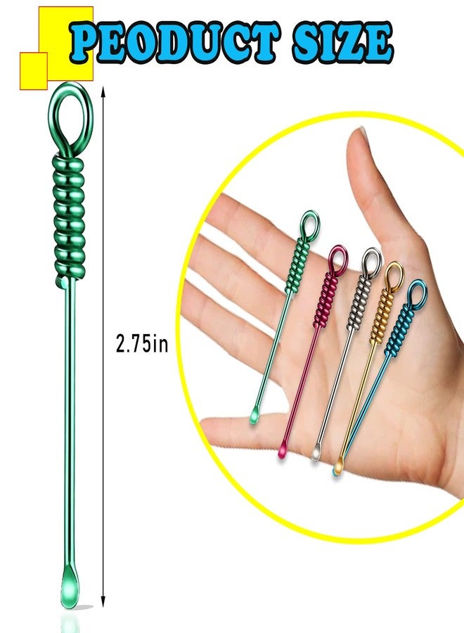 Dcoteh 10Pcs Mini Spoon Tiny Shovel Spoon Portable Scoop Pendant Tiny Powder Spoons for Spices Salts Sand Spice Scoop - Image 2
