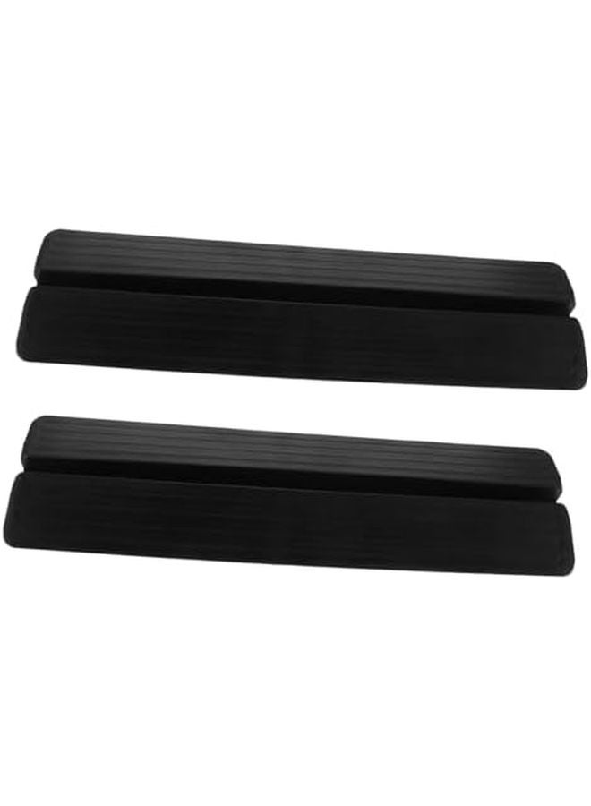 Mikinona 2 Pack Black Gate Support Feet for Safety Gates Pet Enclosures Stairs Doorways - Image 1